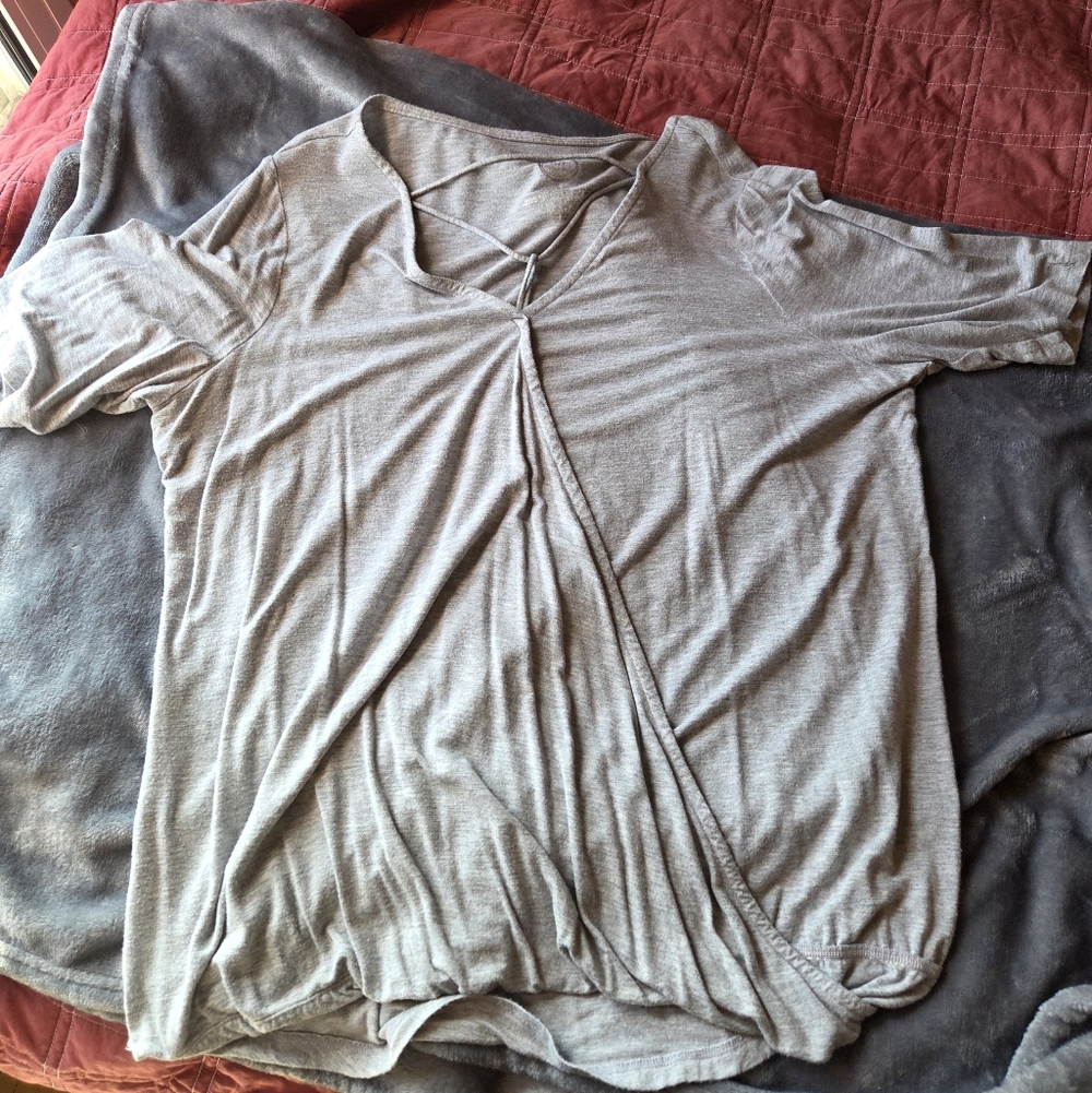 Casual Gray Women's Top